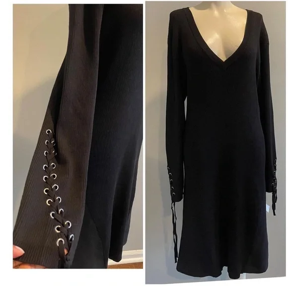 Black sweater dress - Picture 3 of 5